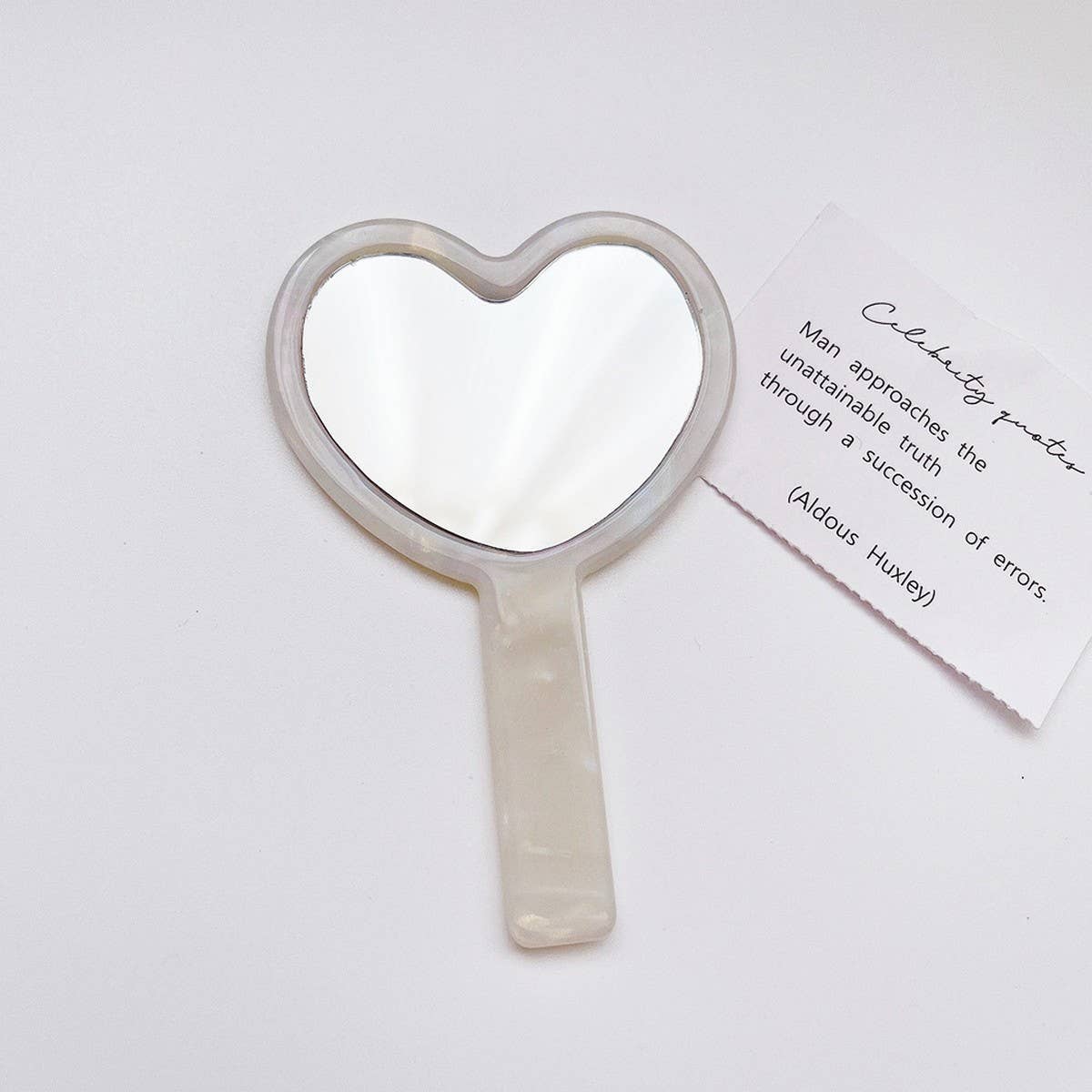 Retro Acetate Compact Mirror Geometric/Heart_CWMM6373