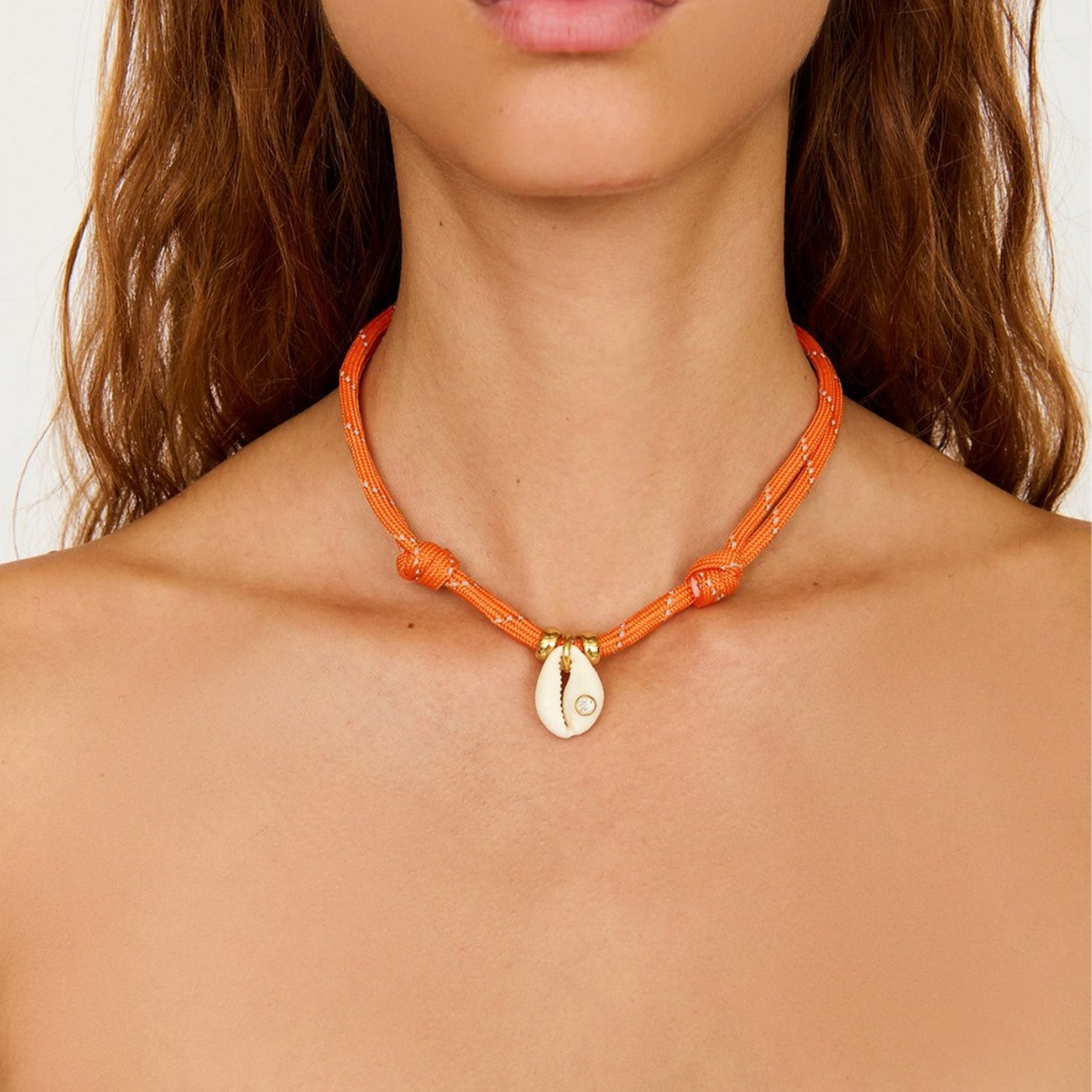 18K Gold Mushroom Necklace ??Zircon Inlaid Charm_CWAJE4972