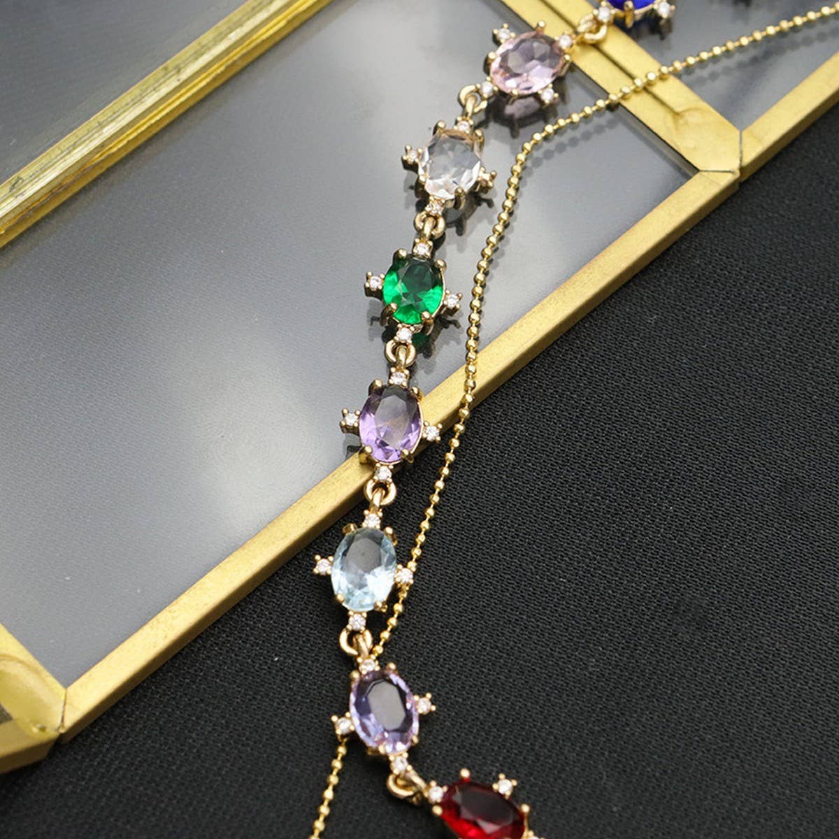 HIGH-GRADE MULTI-LAYER ZIRCON PEARL NECKLACE