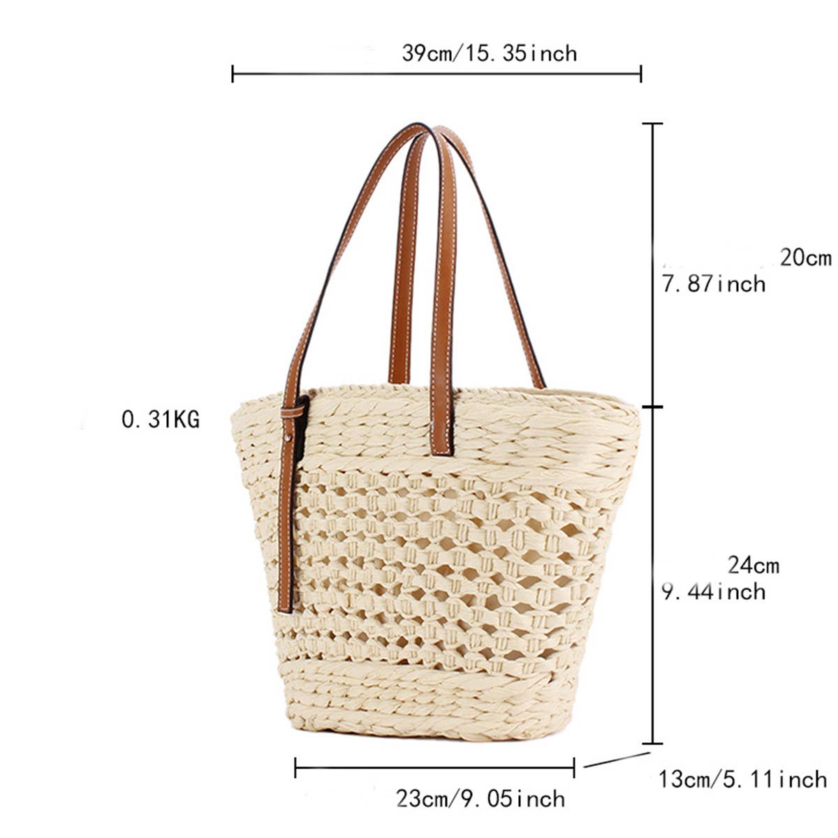 CASUAL HOLIDAY HOLLOW LARGE CAPACITY WOVEN BAG_CWAB2023