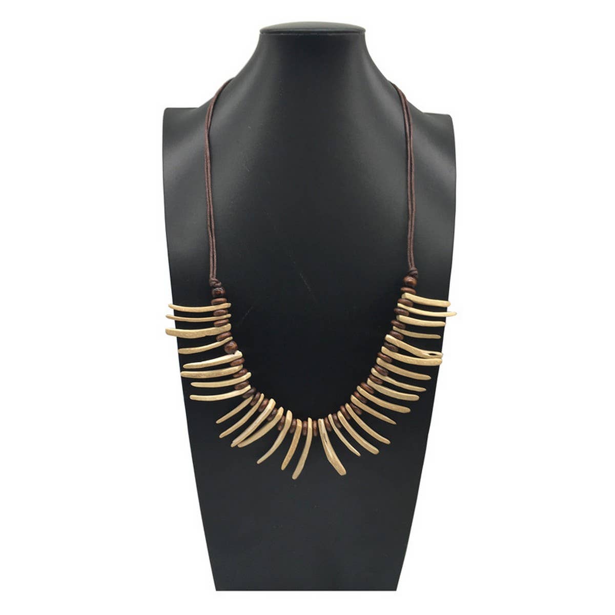 COCONUT SHELL DRAWSTRING DRESS SINGLE LAYERNECKLACE