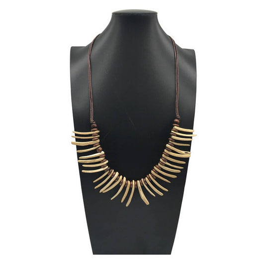 COCONUT SHELL DRAWSTRING DRESS SINGLE LAYERNECKLACE