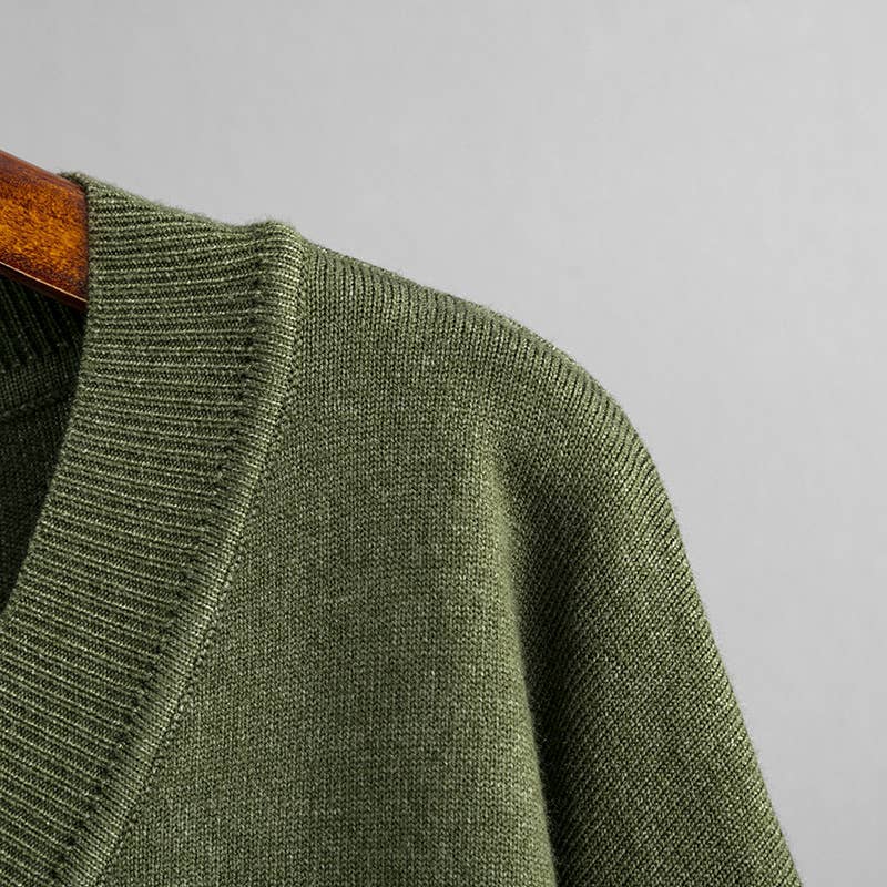 V-NECK LOOSE COLOR LEOPARD-PRINT SWEATER WOMAN