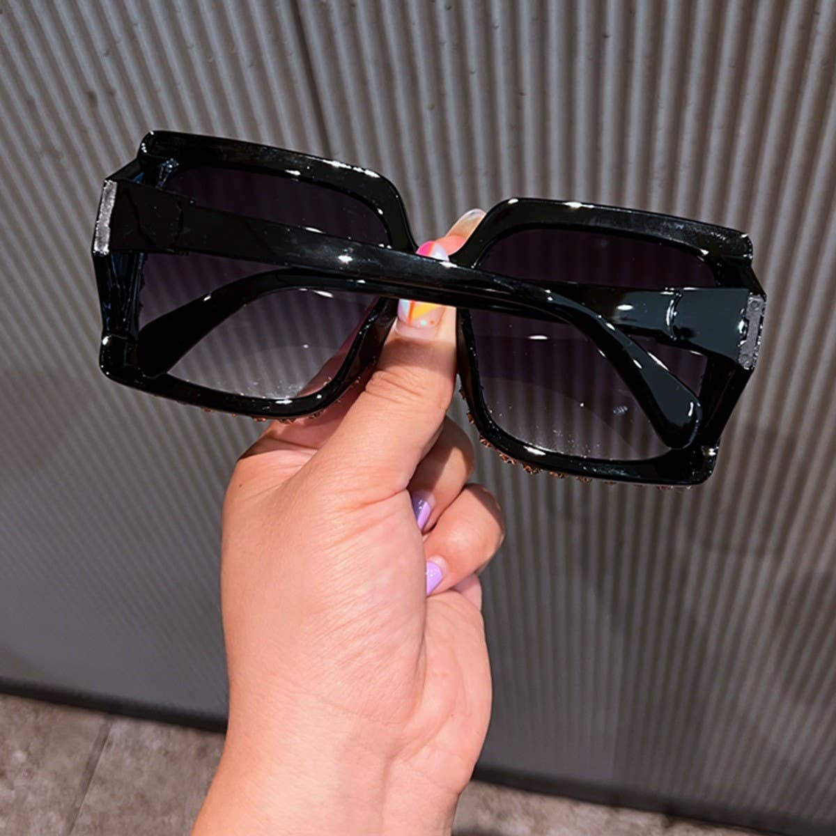 PERSONALIZED DIAMOND SIMPLE SQUARE FRAMESUNGLASSES_CWASG0820