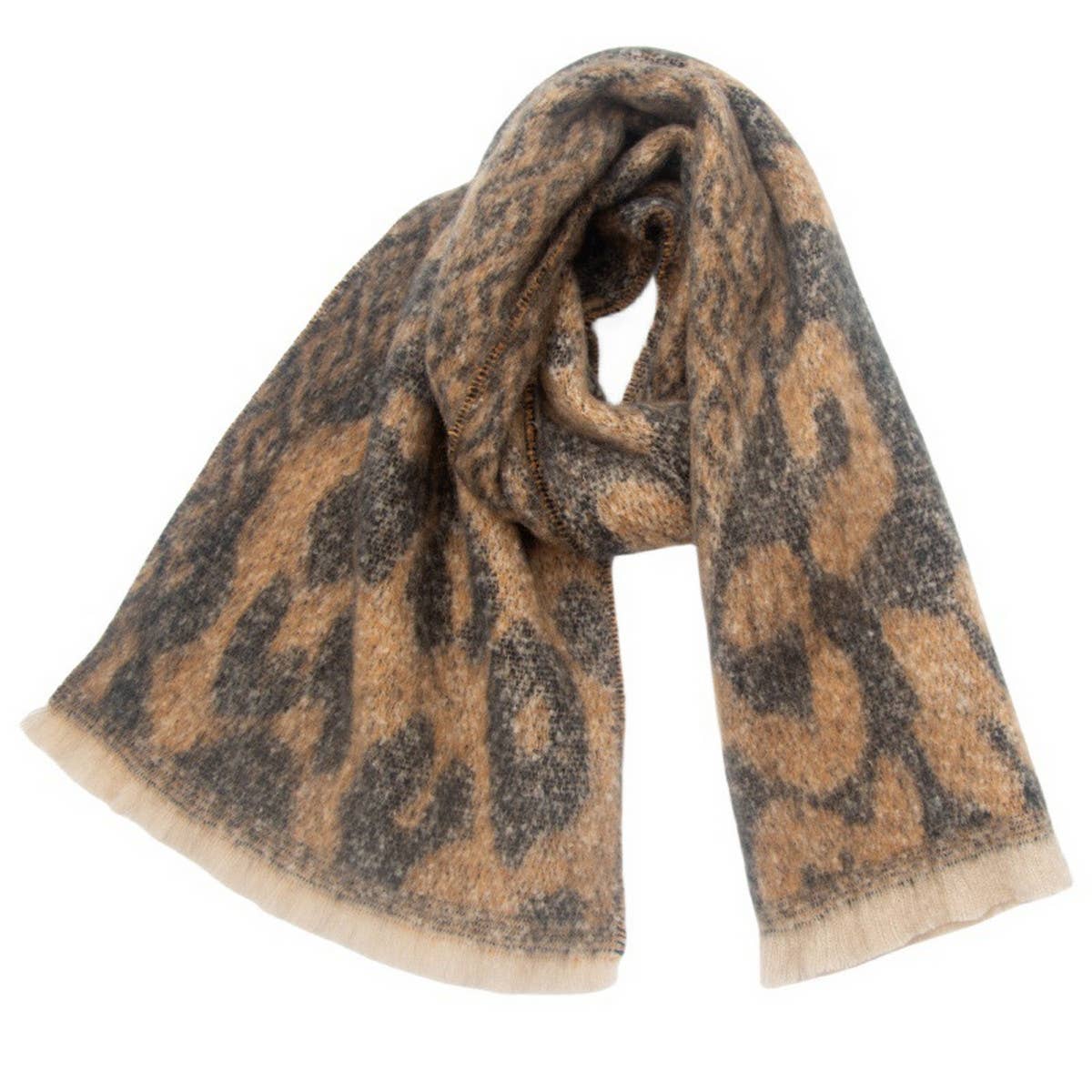 New Jacquard Leopard Print Scarf for Fall & Winter