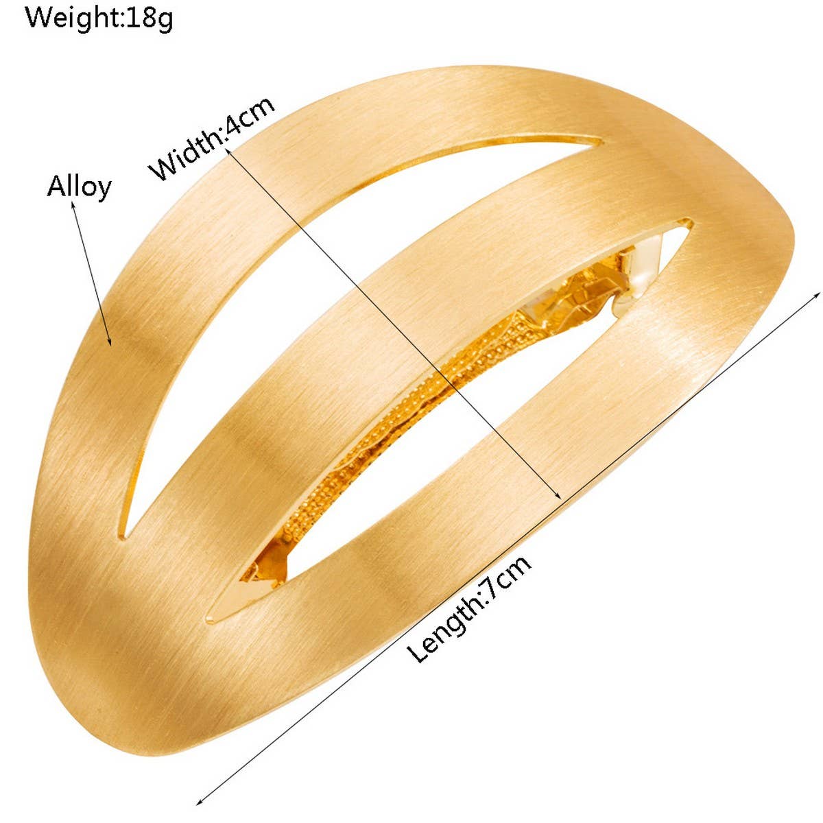 Glossy Geometric Metal Spring Hair Claw Clip