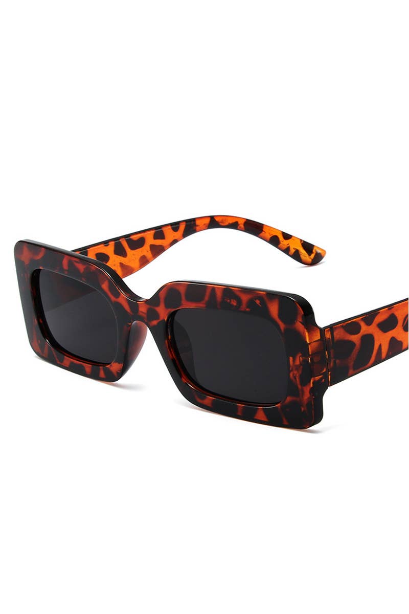 Trendy Small Square Jelly Sunglasses, Retro Style
