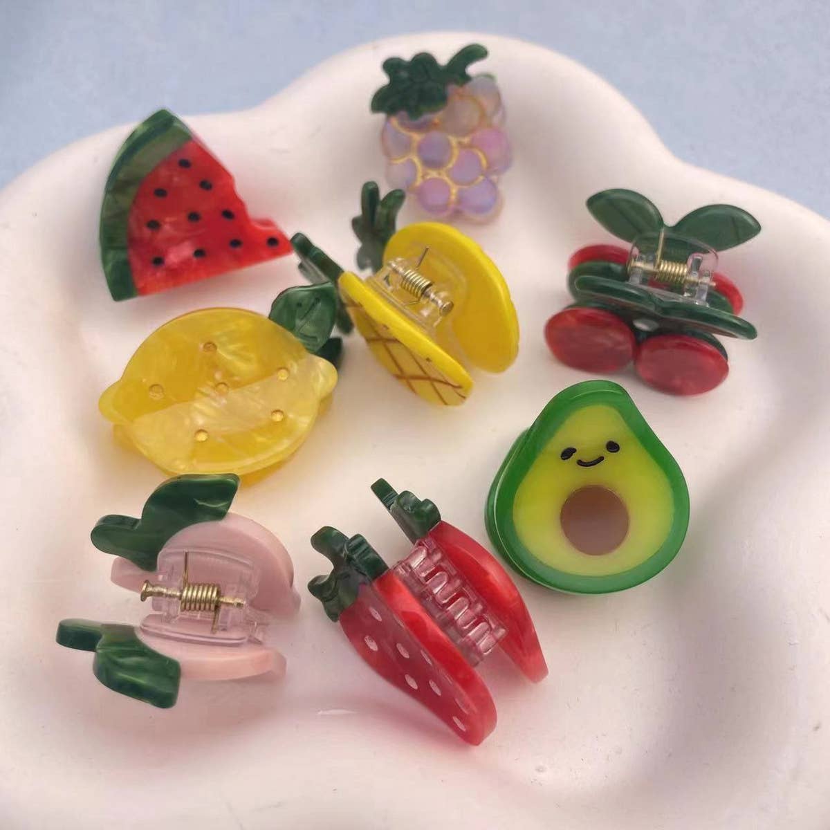 GIRL SUMMER  SMALL ACETICE FRUIT HAIR CLAW CLIPS_CWAHA0957