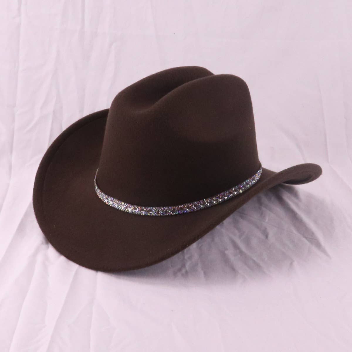Rhinestone Western Fedora Hat with Wide Brim_CWAH3660