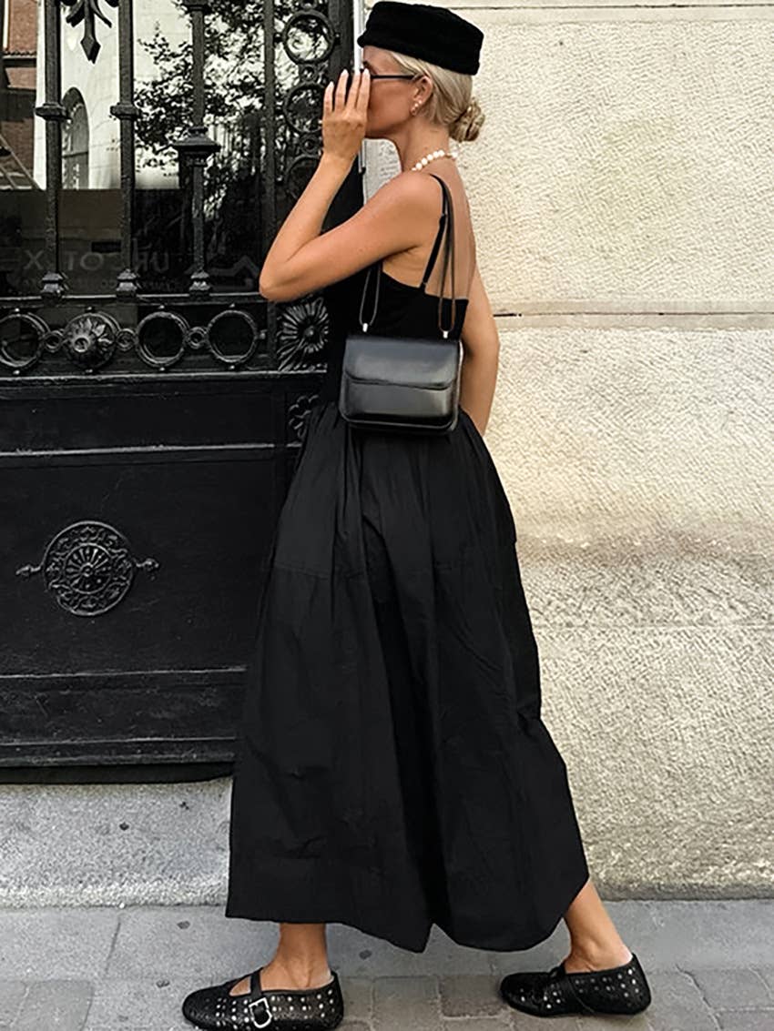 Minimalist slim fit spaghetti strap dress