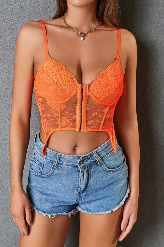 CWMU0312_SEXY LACE SLEEVELESS HALTER UNDERWEAR VEST