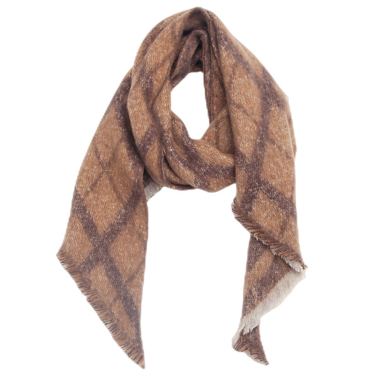 Circle Yarn Diamond Scarf ? Reversible Winter Wrap