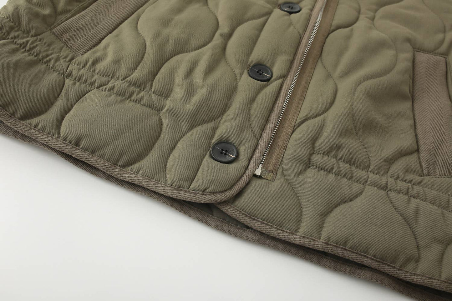 Round-neck, long-sleeved, loose cotton jacket