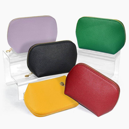 TRAVEL PORTABLE SOLID COLOR SHELL COSMETIC BAG_CWAB1098