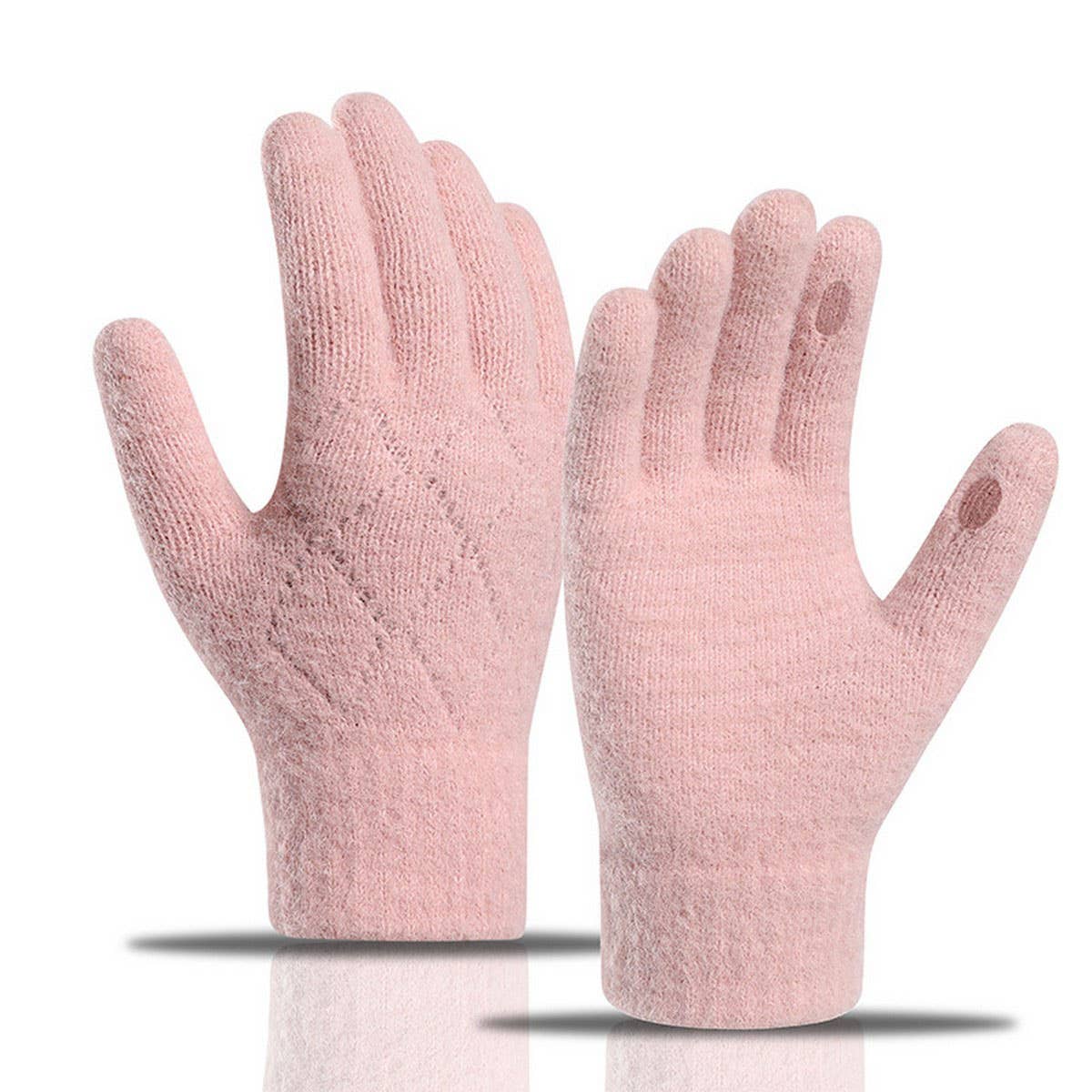 CWAG00579_WOMEN WINTER KNIT TOUCHSCREEN WARM GLOVES