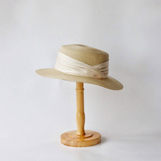 Summer Fashion Flat Top Sun Protection Straw Hat_CWAH3501