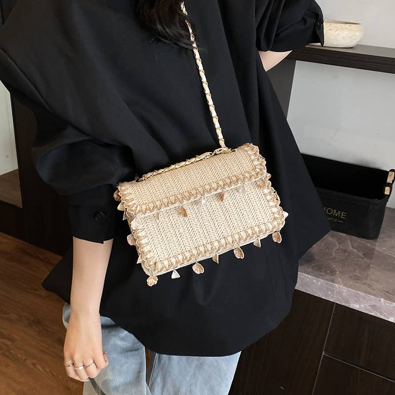 Ethnic-style artistic woven crossbody bag