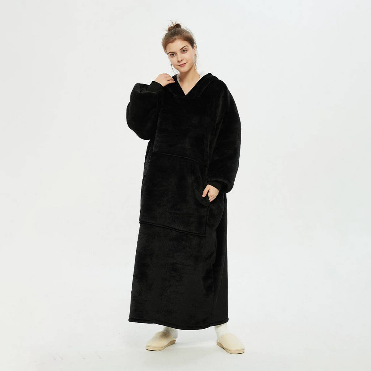 Plus Size Long Pullover Hoodie Blanket for Winter_CWAHA6527