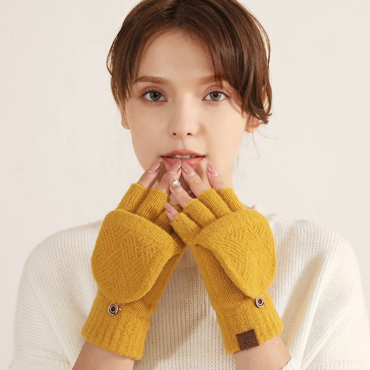 WINTER COLD PROTECTION WARM HALF FINGER GLOVES