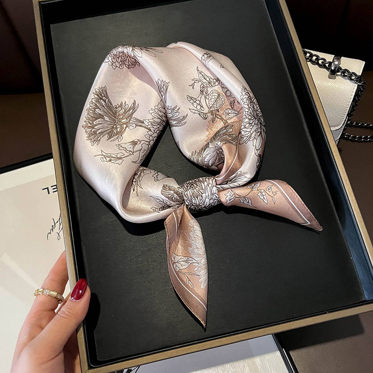 Pure Silk Ribbon Scarf 100% Mulberry Long Tie_CWASC0542