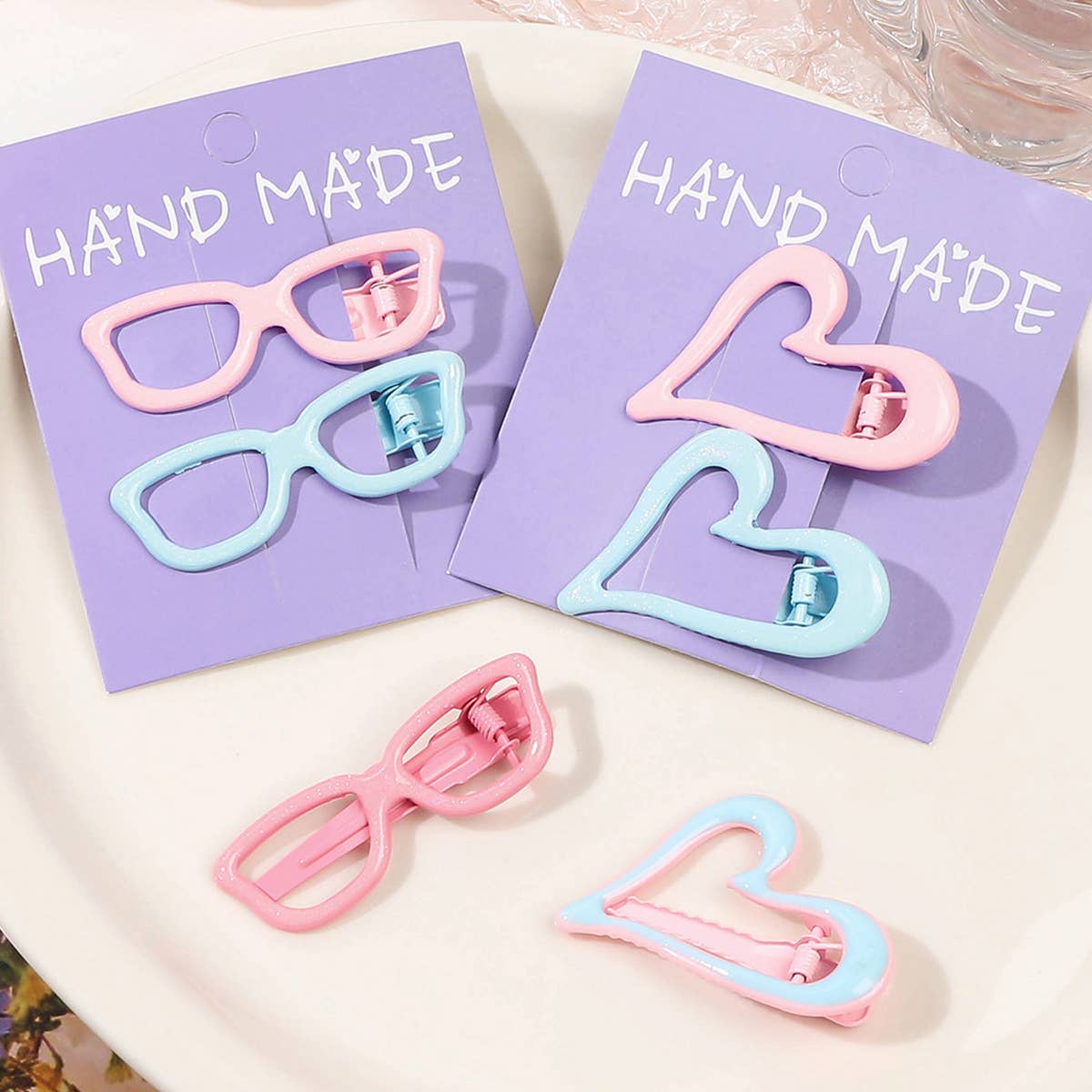 Colorful Enamel Hair Clip, Gradient Metal Duckbill_CWAHA1640