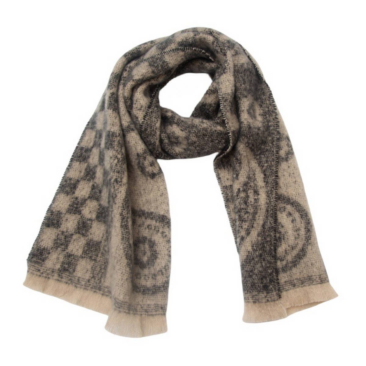 Paisley Jacquard Scarf ??Unisex Winter Shawl Wrap_CWASC0862