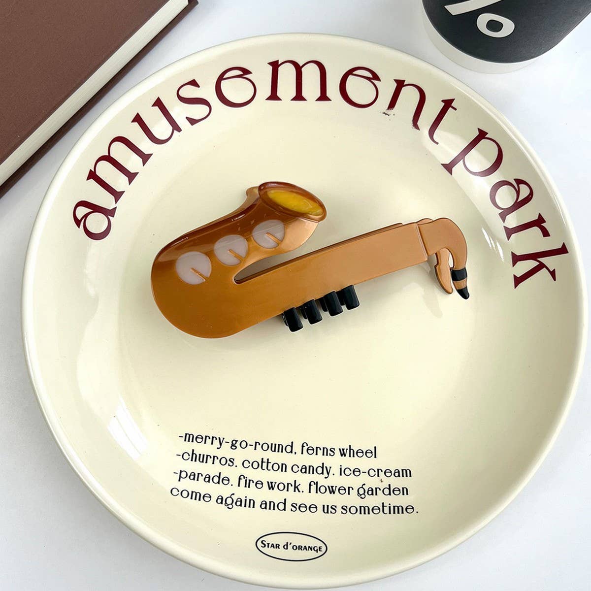 Music Note Hair Claw ? Acetate Piano & Sax Design