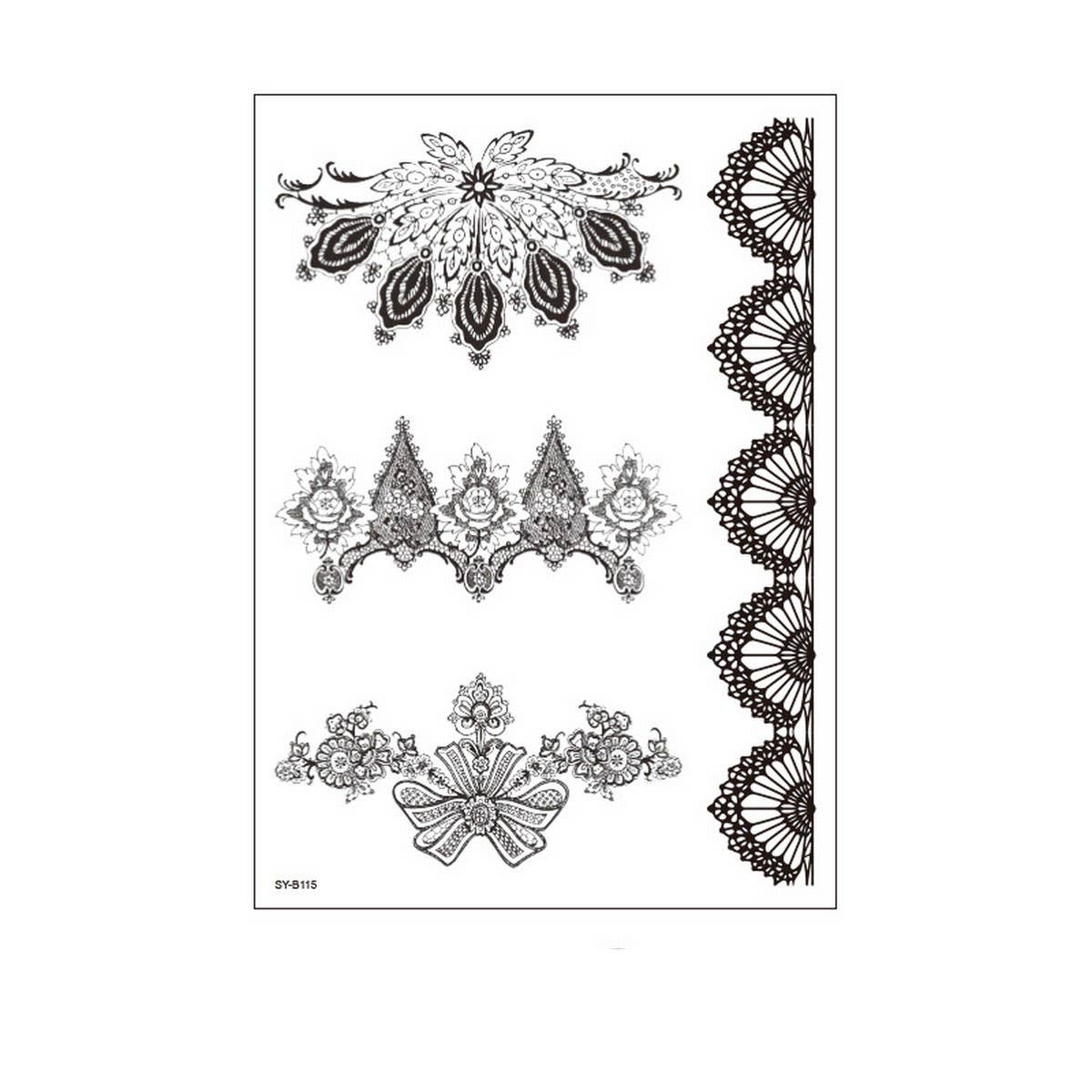 Bridal Mandala Tattoo Stickers Elegant Design_CWMM8356