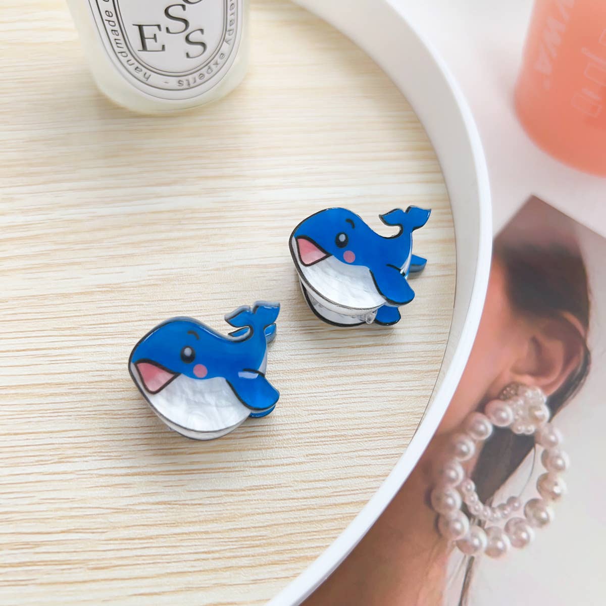 Q-version acrylic animal children's hair clips