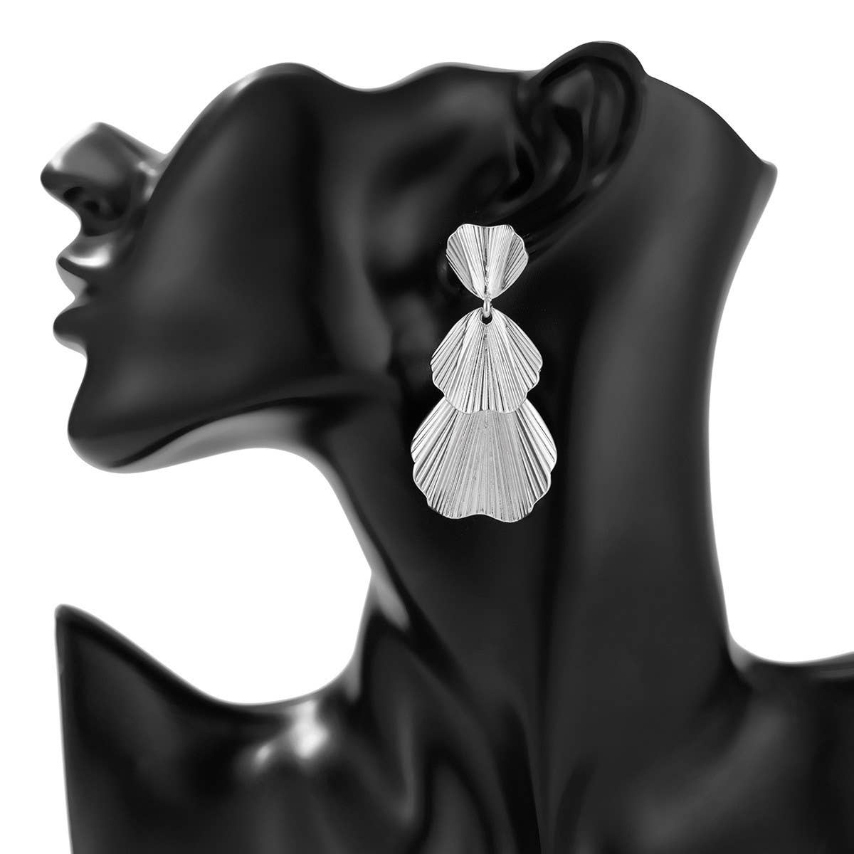 SIMPLE AND ELEGANT TEMPERAMENT RUFFLE EARRINGS