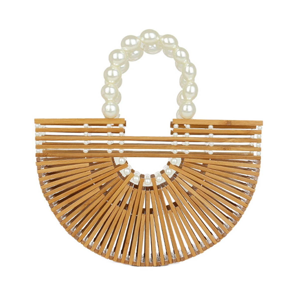 Weave fashionable hollowed-out pearl handbags