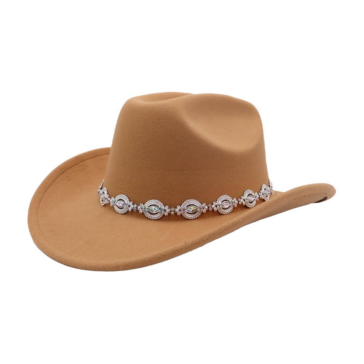 Men & Women Ethnic Wool Cowboy Fedora Jazz Hat_CWAH04464
