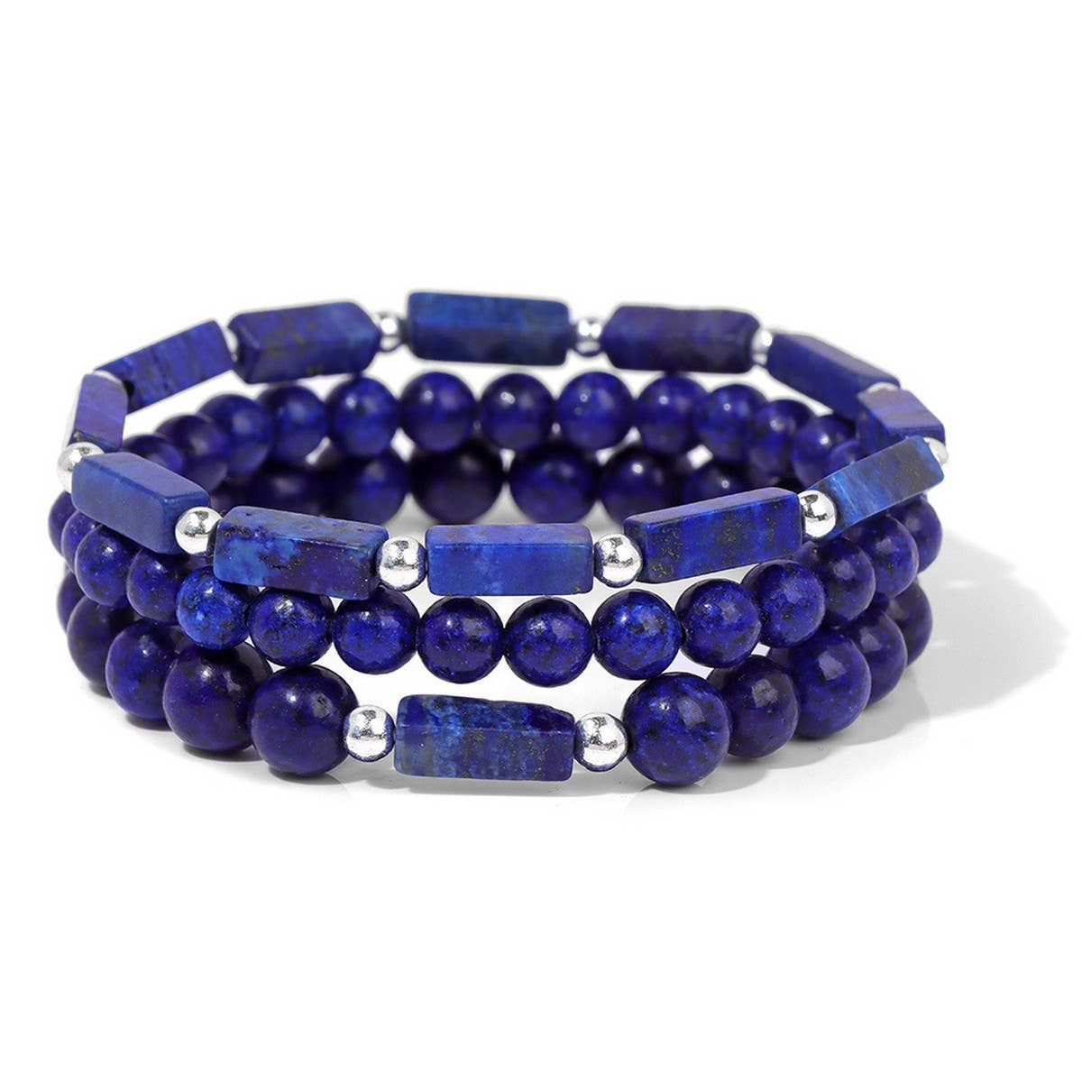 CWAJE4235_NATURAL STONE BEADS VINTAGE BRACELET SET