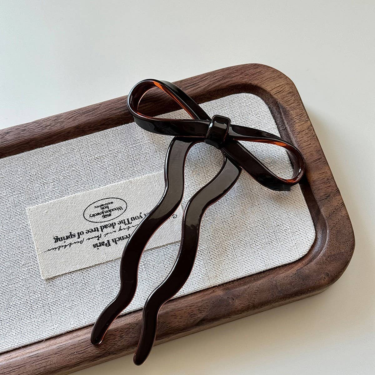 Elegant Bow U-Shaped Hair Stick - Sweet Bun Pin