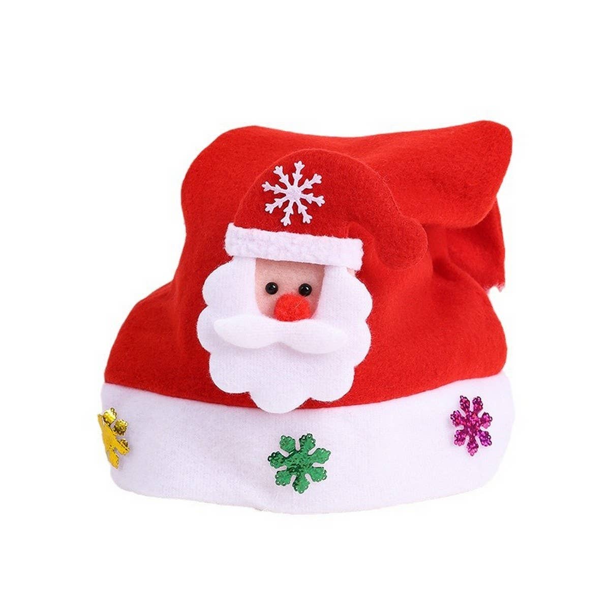 CHILDREN ADULT CHRISTMAS GIFT BRUSHED SANTA HAT_CWAH2316
