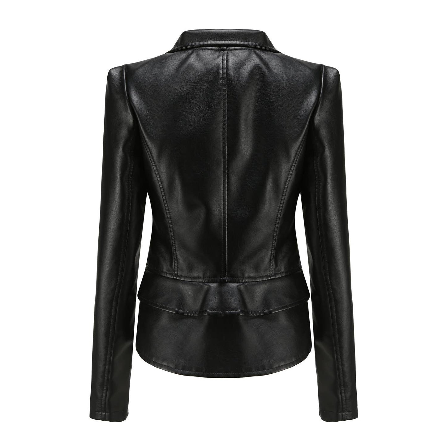 Women's leather garment with removable hem