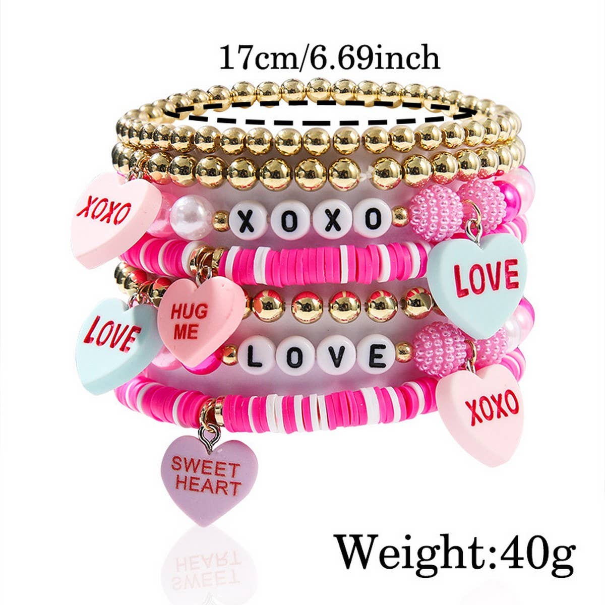 LOVE LOVE LOVE FRIENDSHIP GIFT HANDMADE BRACELET
