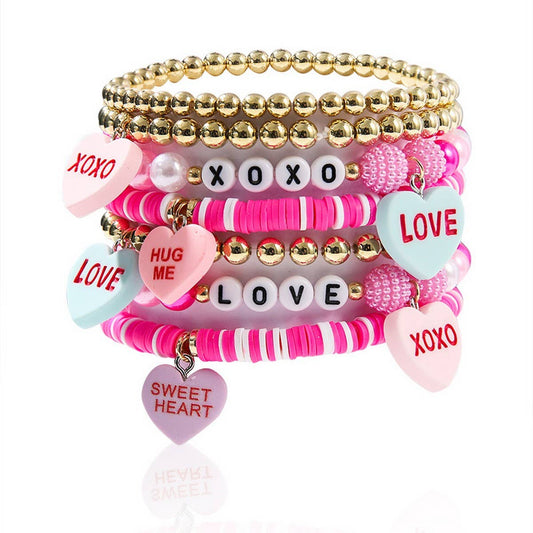 LOVE LOVE LOVE FRIENDSHIP GIFT HANDMADE BRACELET