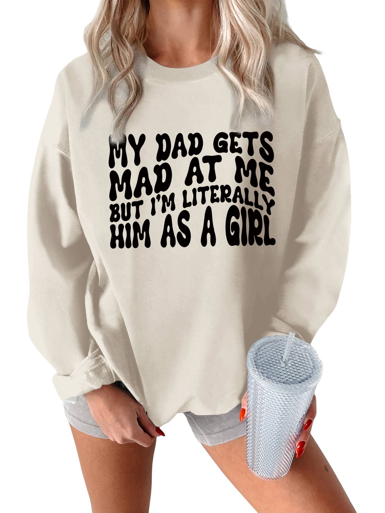 Fashionable letter printed thickened warm hoodie