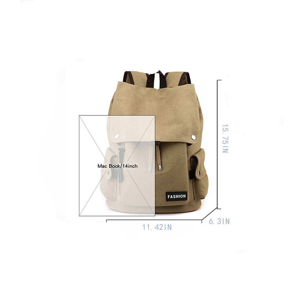 BACK-TO-SCHOOL CANVAS BACKPACKS DRAWSTRING CLOSURE_CWAB2216