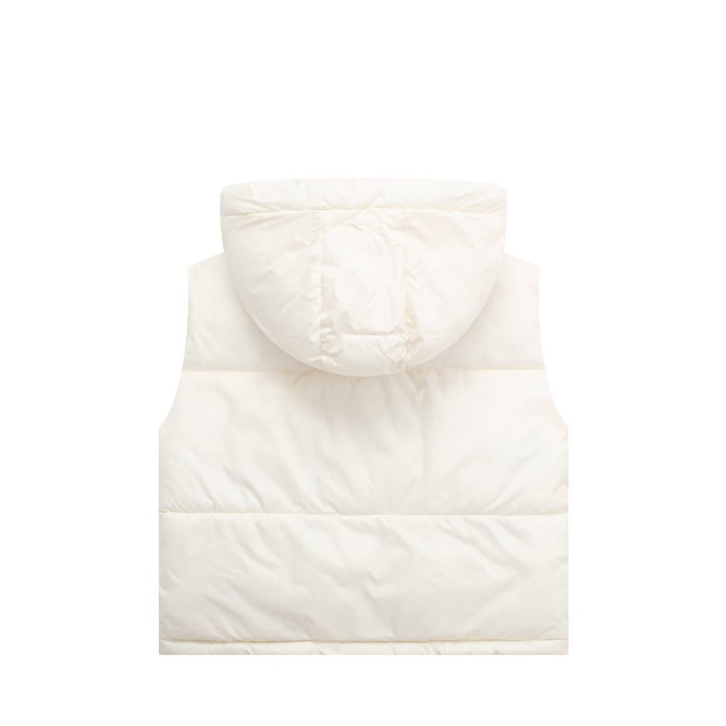 Solid-color simple and casual hooded vest jacket