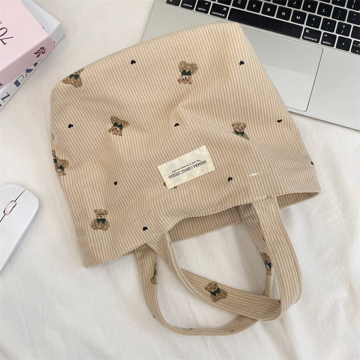 CWAB5802_SIMPLE CASUAL BEAR OUTING HANDBAG