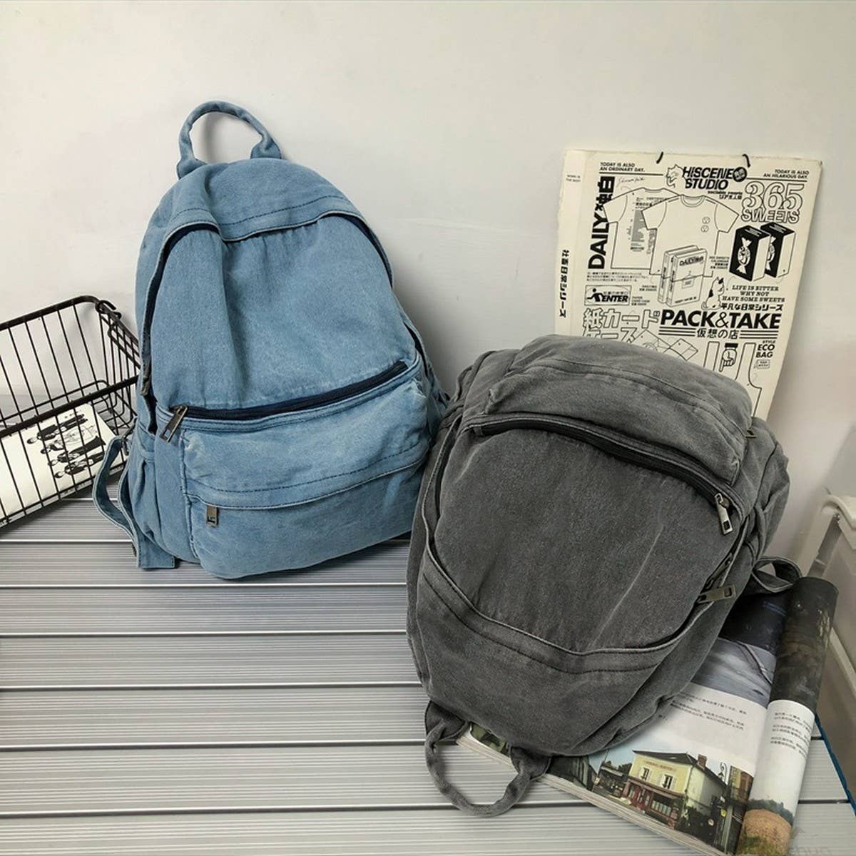 VINTAGE VERSATILE CANVAS BACKPACK,SHOULDER BAG_CWAB2208