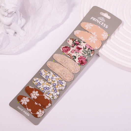 Floral Embroidered BB Clip Set ? Fresh & Cute