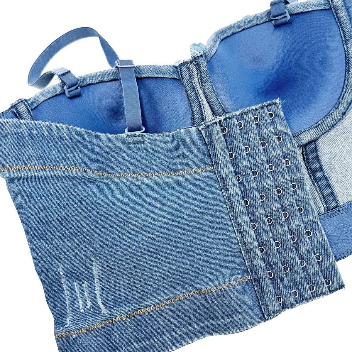 HAND-BEADED FLORAL HERRINGBONE CORSET