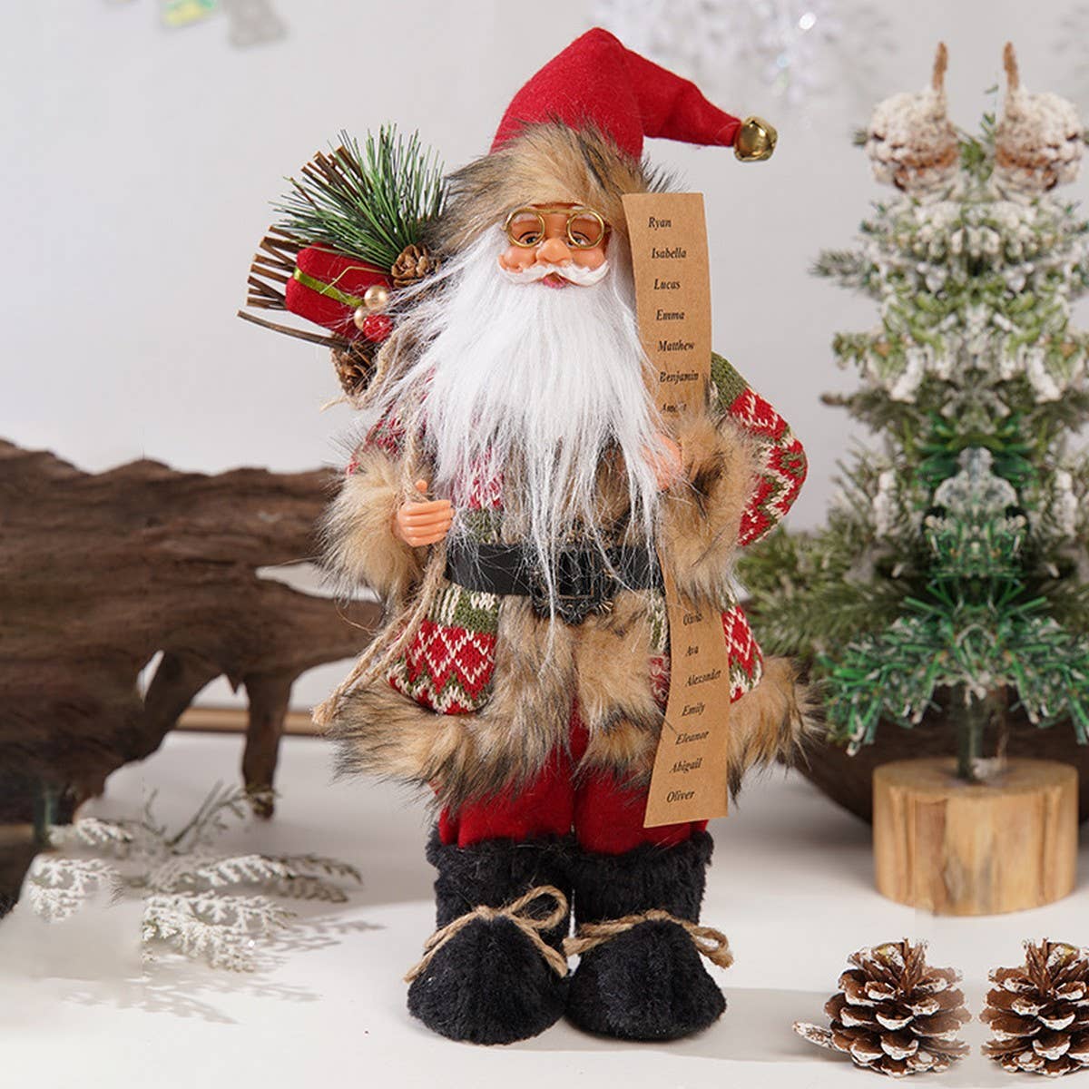 12-INCH STANDING SANTA CLAUS DECORATIVE FIGURE_CWMM2767