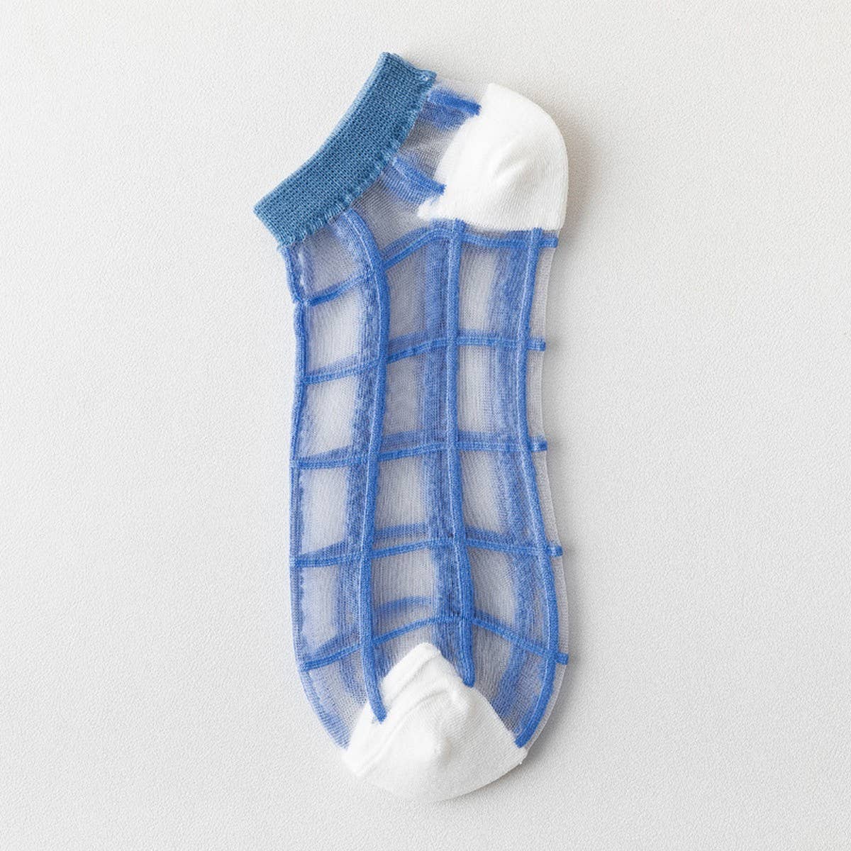 PEACH PRINT SHORT COLORED TRANSPARENT SOCKS_CWMS0400