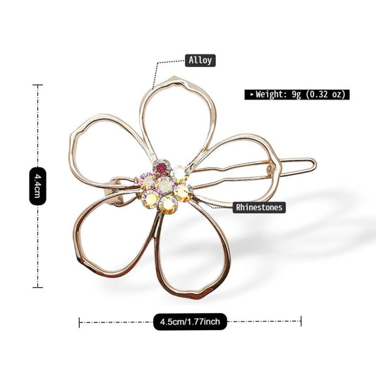 Floral Side Hair Clip for Girls, Simple & Elegant