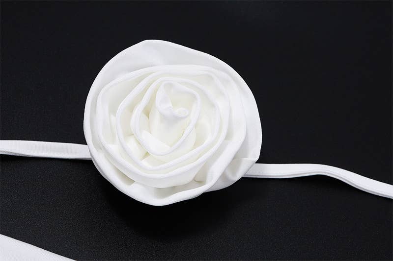 Sexy Backless V-neck Floral Belted Bodycon Dress