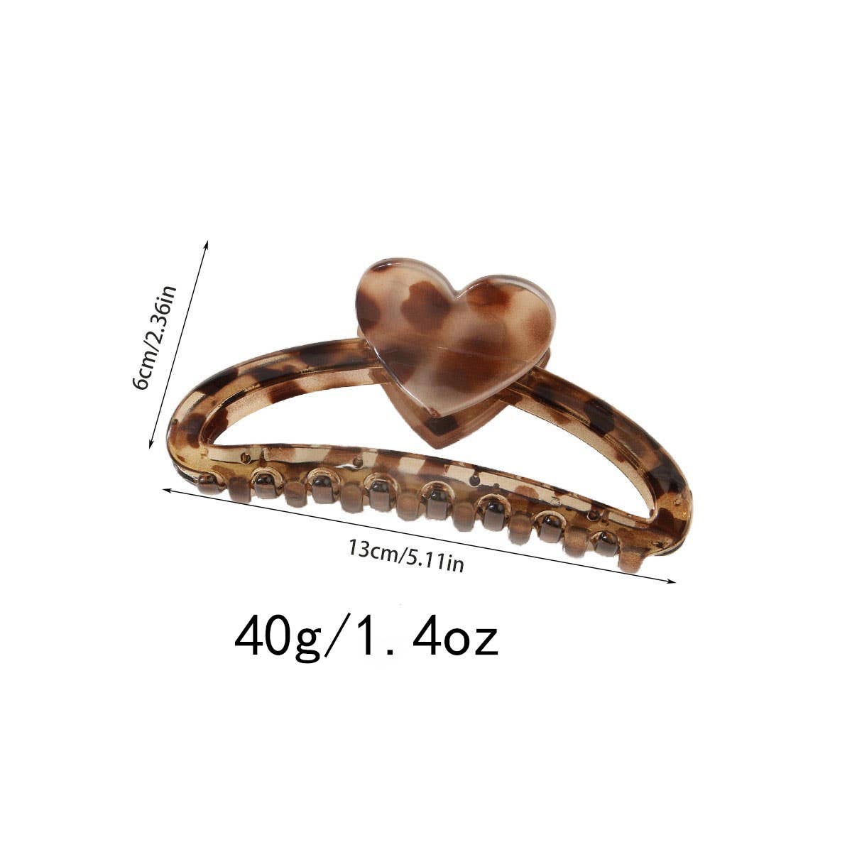 CWAHA07436_LEOPARD HEART HAIR CLAW CLIP FOR WOMEN LARGE